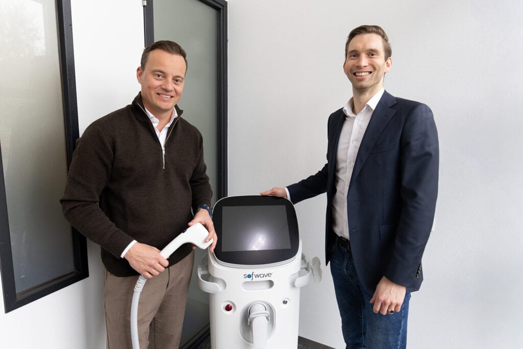 Emdaplast MediLease Wouter van Dijk en Edzard bij Sofwave